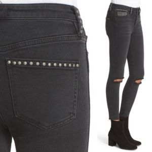 Free People Black ripped jeans